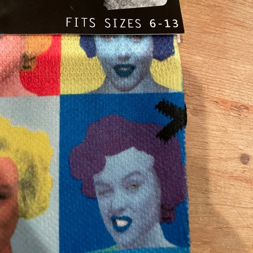 NWT Oddsox Marilyn Monroe Checkered Neon Socks RARE retro eclectic 6-13